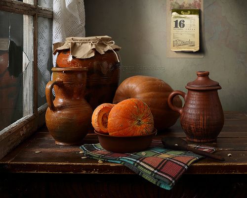 Тыквы за окном.