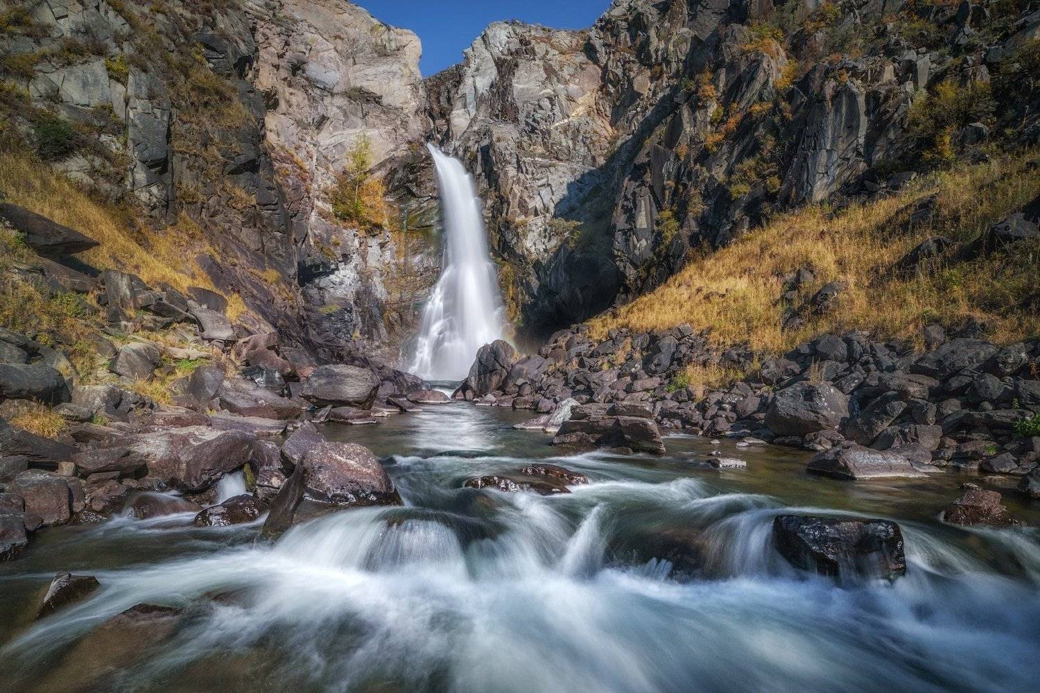 алтай, горный алтай, сентябрь, горы, чулышманская долина, куркуре, водопад, река куркуре, склоны гор, улаганский район, Алена Рубан