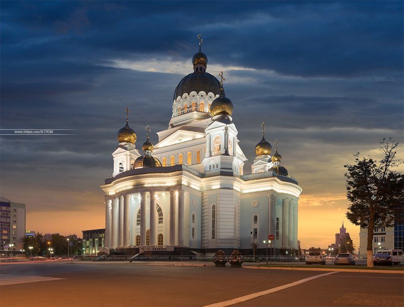 саранск, россия, артем мирный, собор, храм, церковь, artyom mirniy, кафедральный, святой воин феодор ушаков, мордовия, saransk, mordovia, небо, свет, площадь, capriccio, veduta, photoartist, ведута, каприччио, фотохудожник Кафедральный собор святого Феодора Ушакова фото превью