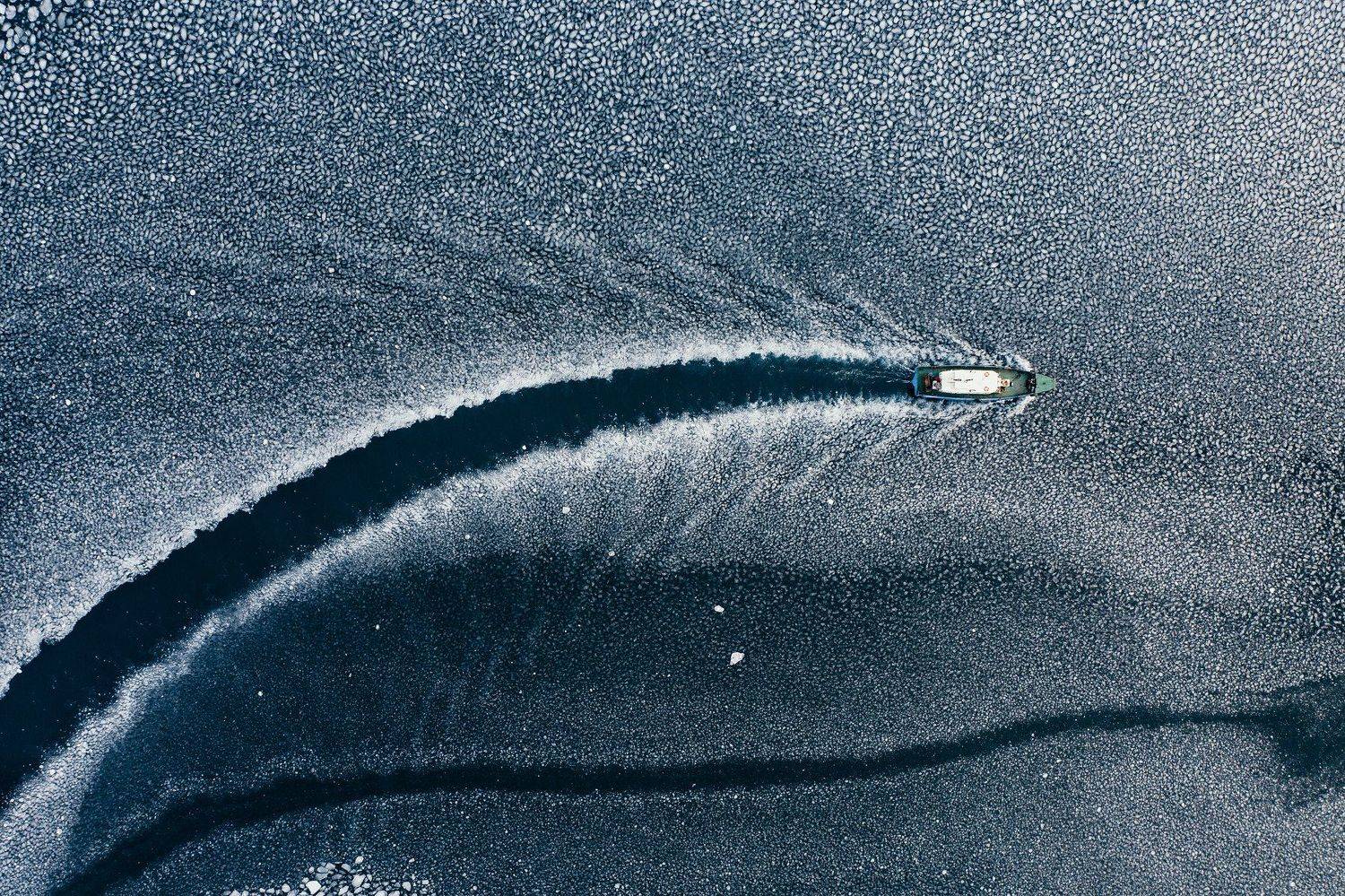 аэросъемка, владивосток, приморье, лед, квадрокоптер, зима, катер, Антон Блохин