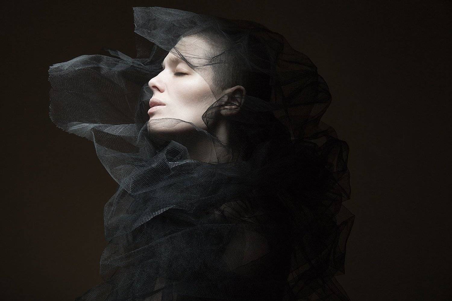 ткань, модель, арт, абстракция, черная, темный ключ , Дарья Комарова