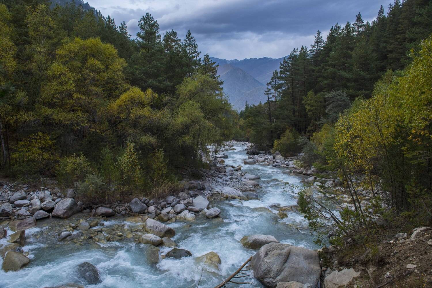Река Адыр-Су, Кабардино-Балкария, Приэльбрусье, ущелье Адыр-Су, осень в горах, реки Северного кавказа, ivan