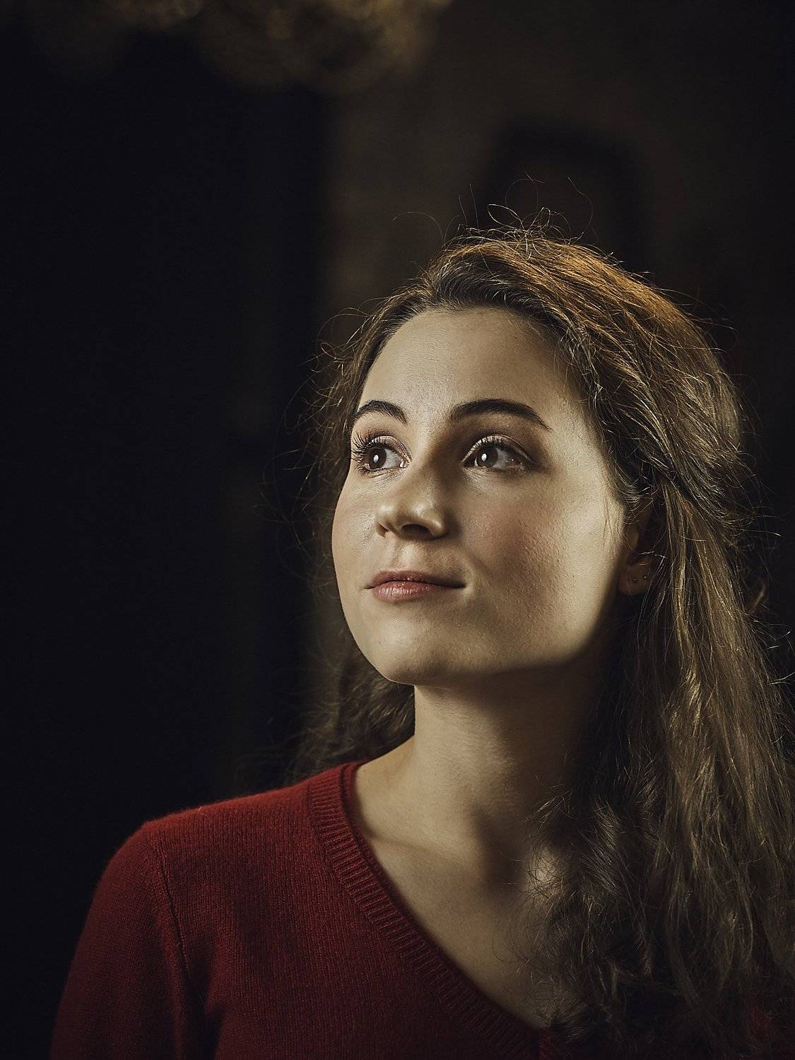 портрет, красный, женщина, любопытство, Георгий Безбородов