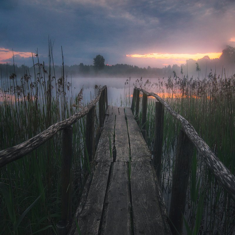 lake,sunrise,fog,mist,beautiful Morning фото превью