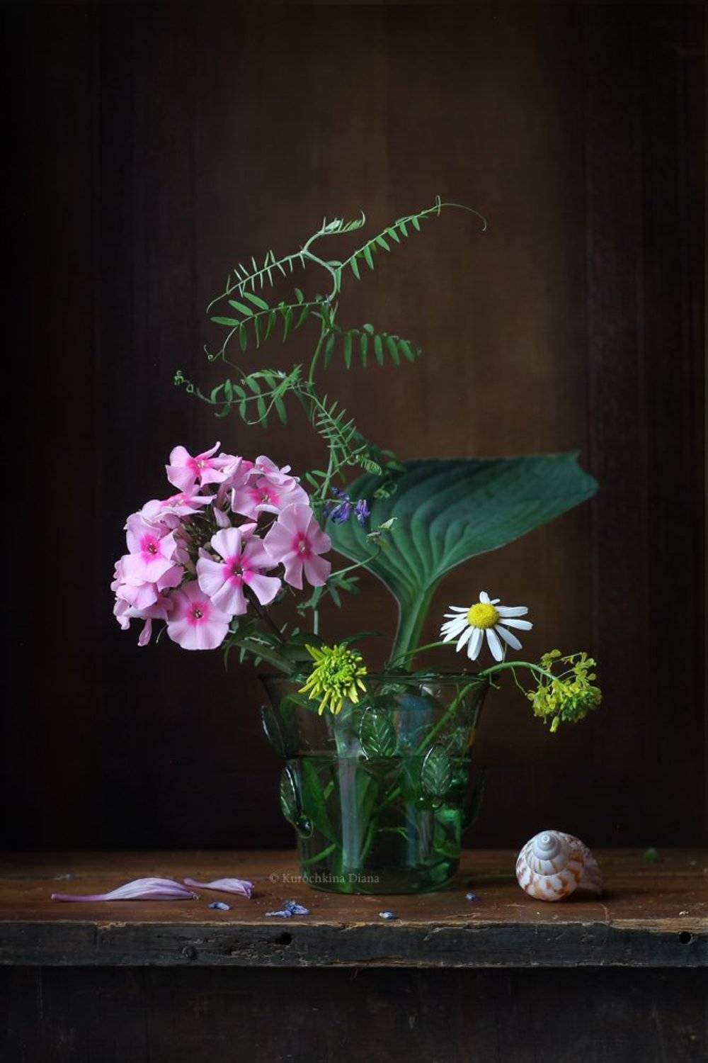 натюрморт, букет, флокс, розовый, Курочкина Диана
