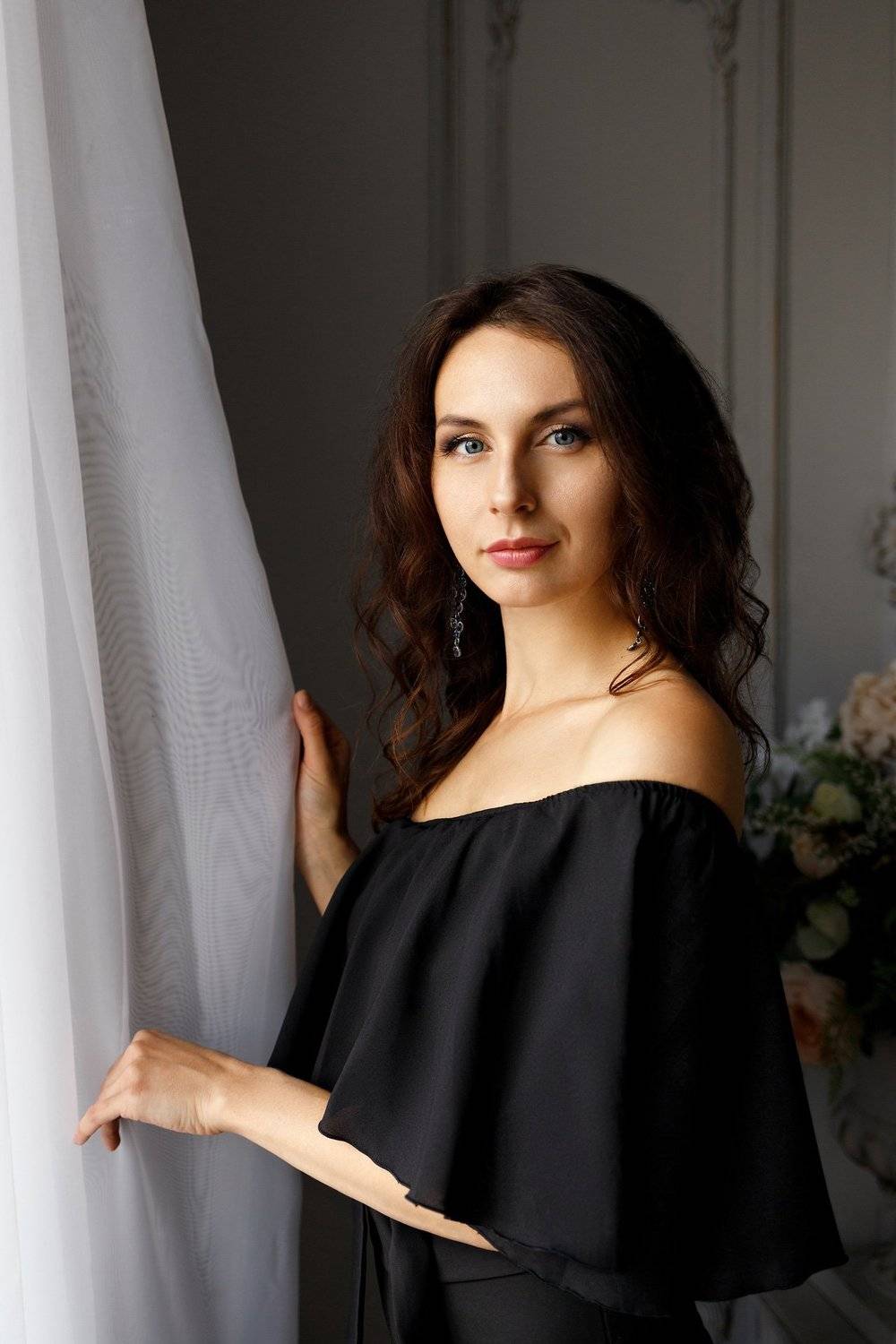 девушка взгляд портрет студия естественный свет, Ксения Сергеева