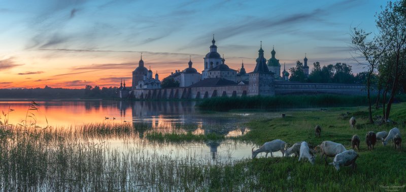 кирилло-белозерский монастырь, кириллов, вологодчина, русский север, монастыри, православные святыни, сиверское озеро, водопой, козлы \