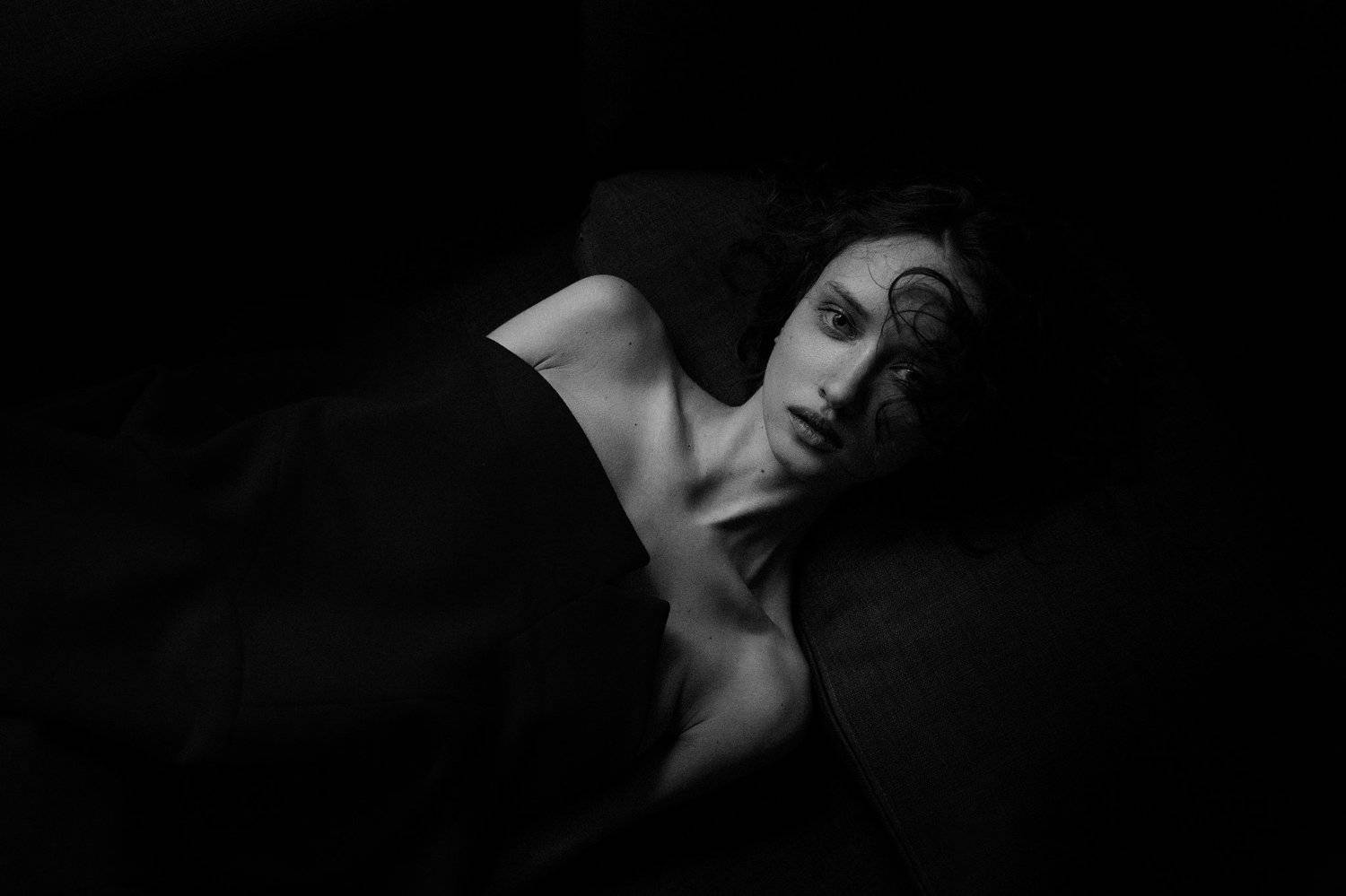 портрет девушка взгляд чб blackandwhite , Stanislav Andreev