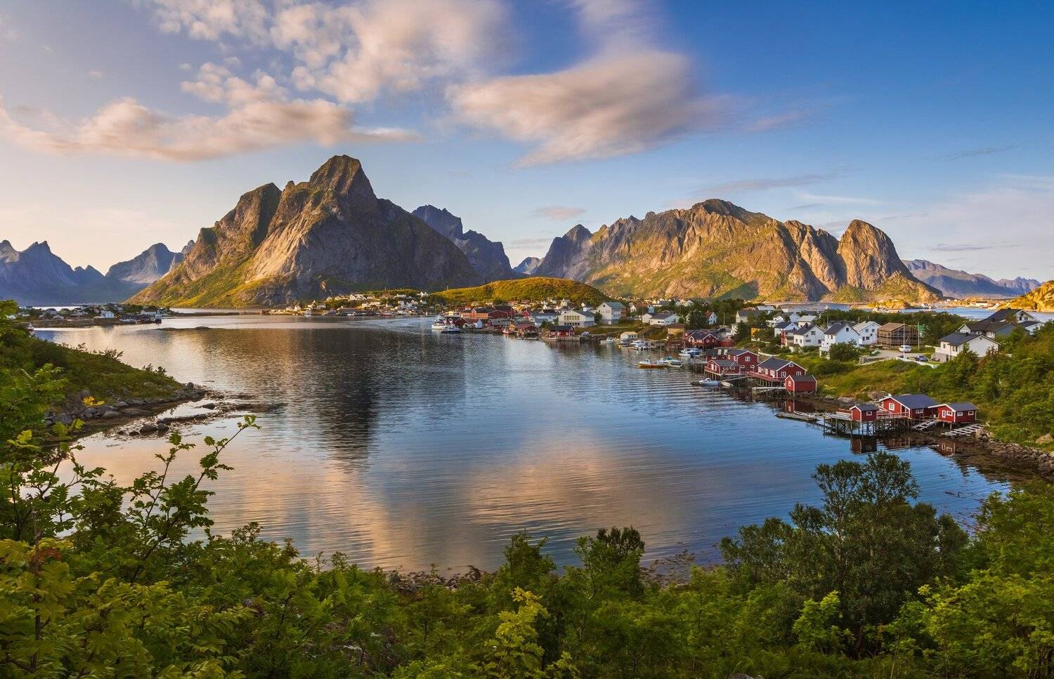 норвегия, лофотены, закат, деревня, рейне, горы,,  Marat Max (Марат Макс)