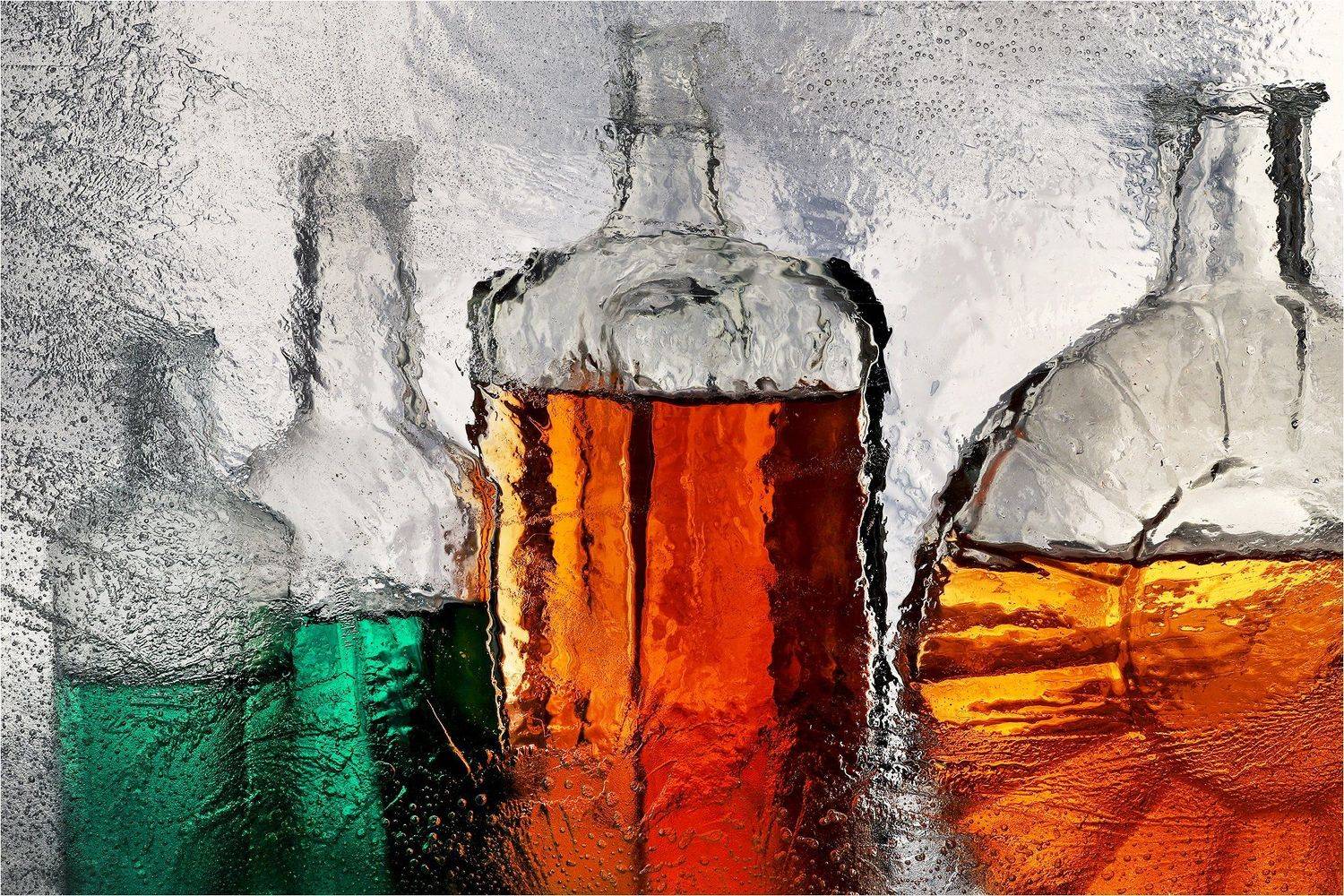 лёд, бутылки, натюрморт,, Victor Pechenev