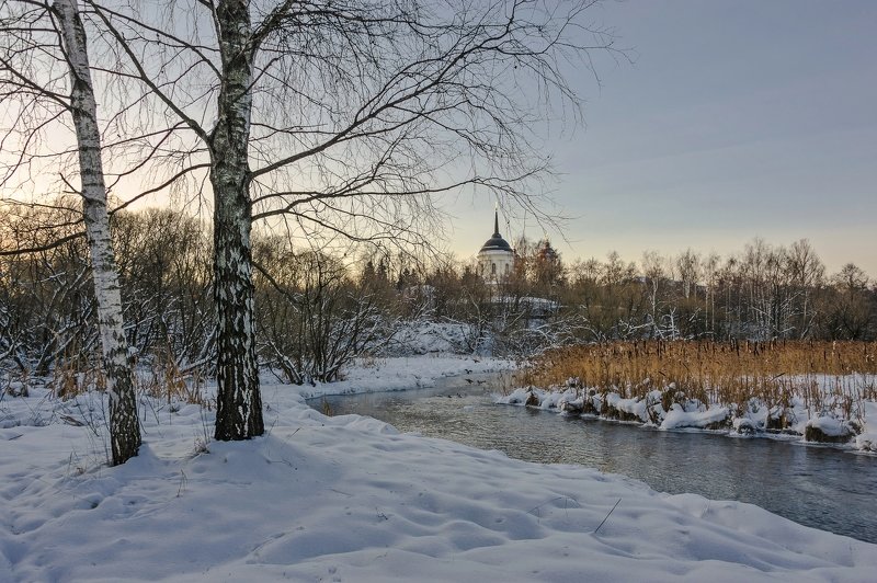 Winter river Pekhorka фото превью