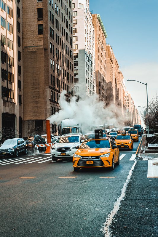 нью-йорк сша америка уличное фото путешествие  Желтое такси фото превью