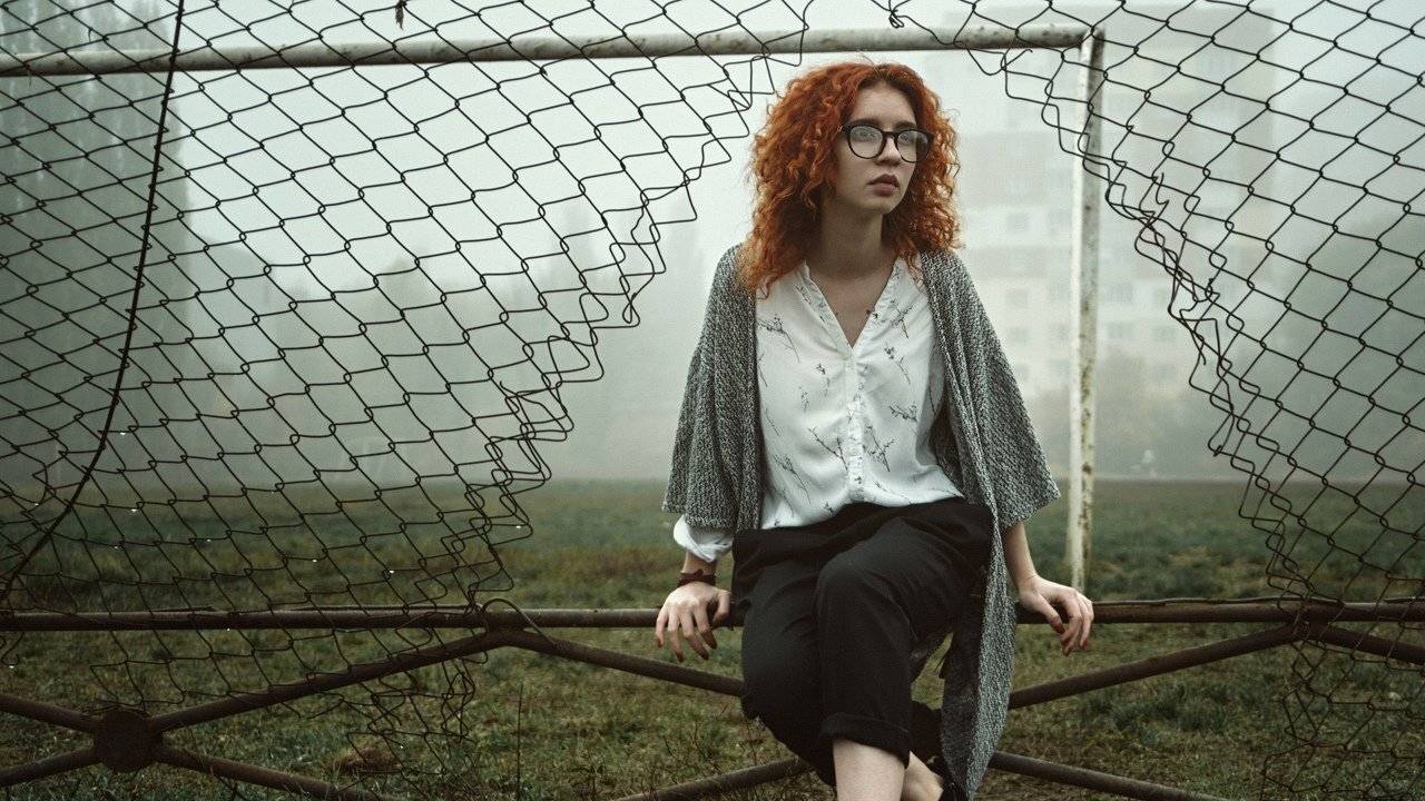 девушка, портрет, фото, город, осень, туман, tfp, Ведь Денис