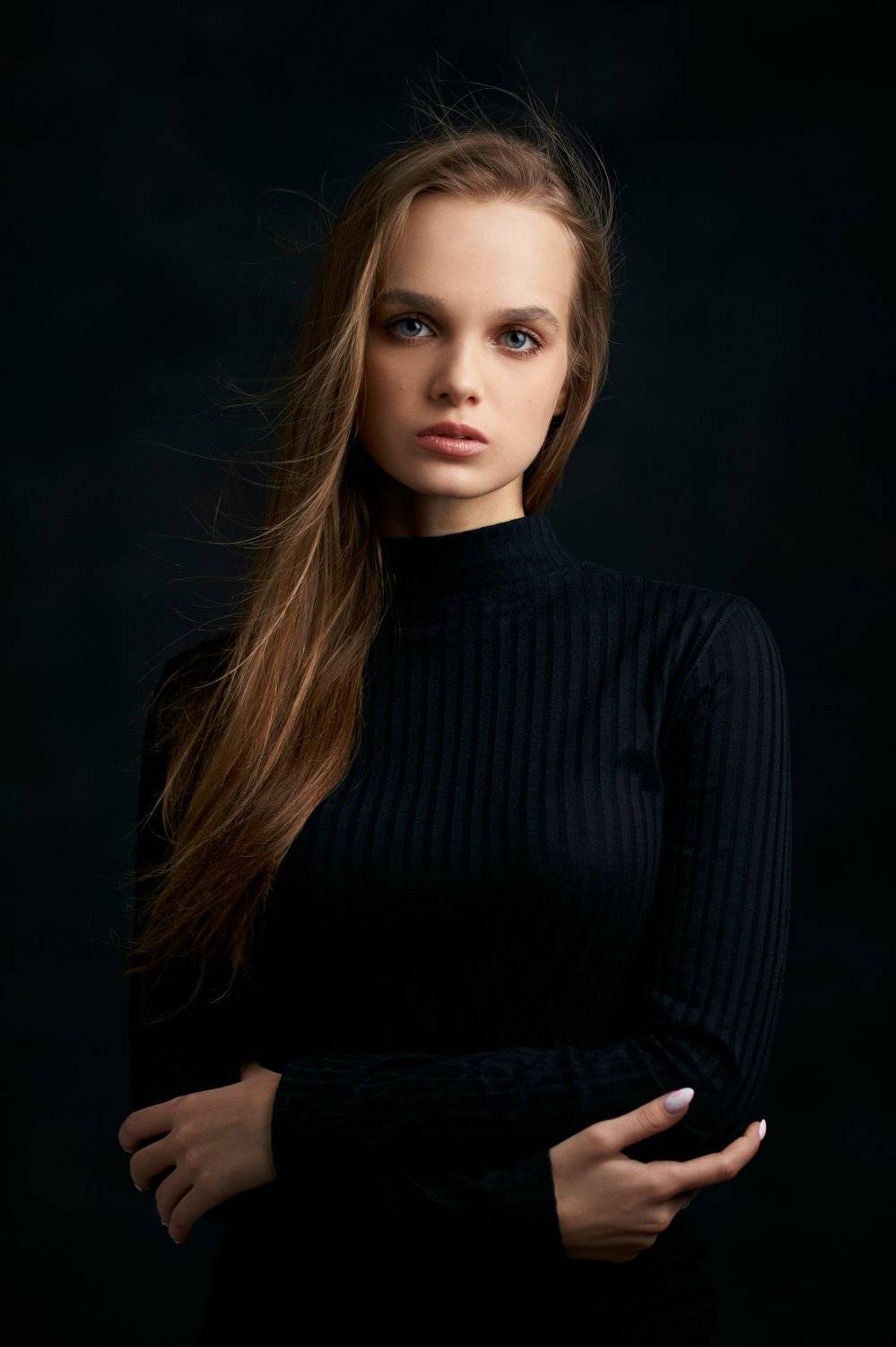 portrait, girl, lowkey, black, beautiful, pretty, eyes, lips, портрет, девушка, blue eyes, Наташа Высоцкая