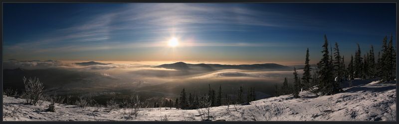 шерегеш, шория, зима, горы, гало, зеленая, ярославский, виталий Утро над Шерегешем фото превью