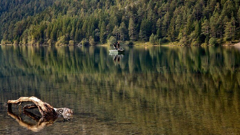 австрия,озеро,горы,утро. Диалоги о рыбалке. фото превью