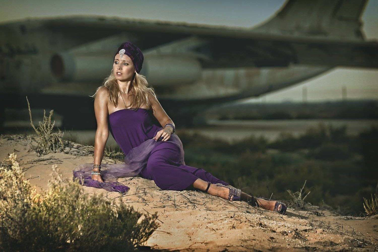 desert, sand, purple, airplane, afternoon, strobist, prytz, jenja, Niclas Prytz