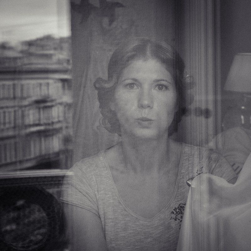 отель, портрет, чб, отражение, петербург Утро фото превью