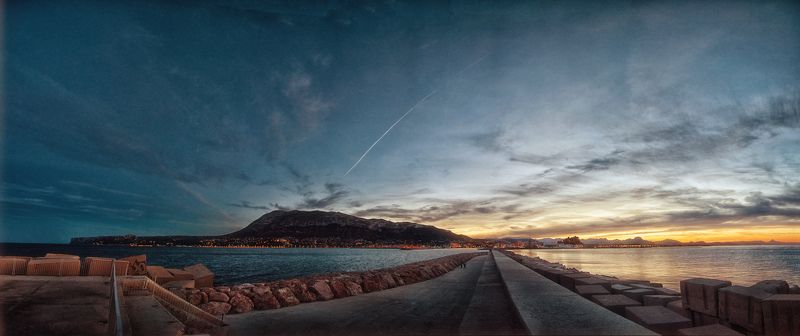 espania,denia,закат,пирс, Закат на пирсе фото превью