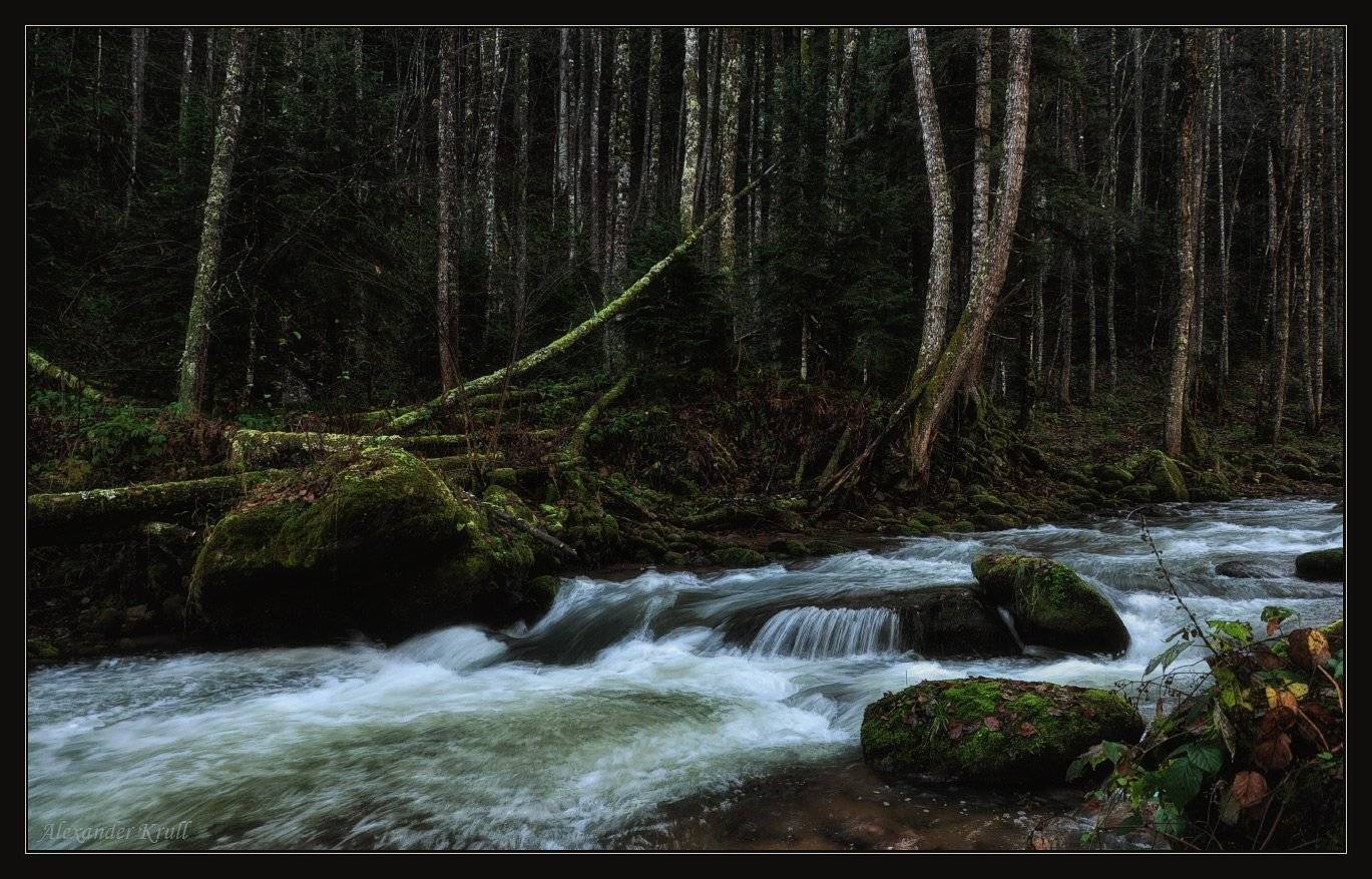 кавказ, кчр, река, шантацара, сумрак, Александр Круль