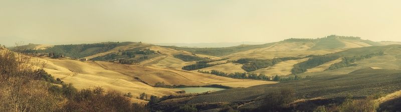 пейзаж, европа, италия, тоскана, панорама, природа Жёлтое Пламя Тосканы фото превью