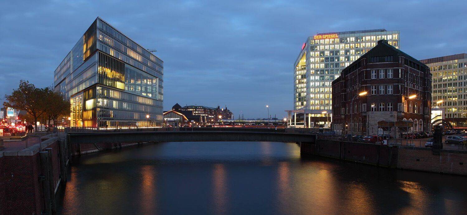 германия, гамбург, канал, вечер, Игорь Дубровский