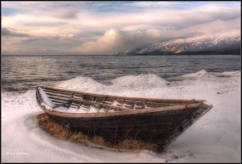 байкал, бурятия, берег, лед, море, горы, осень У кромки Зимы фото превью