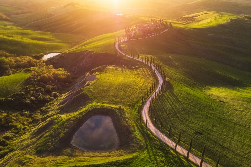 Tuscany from drone