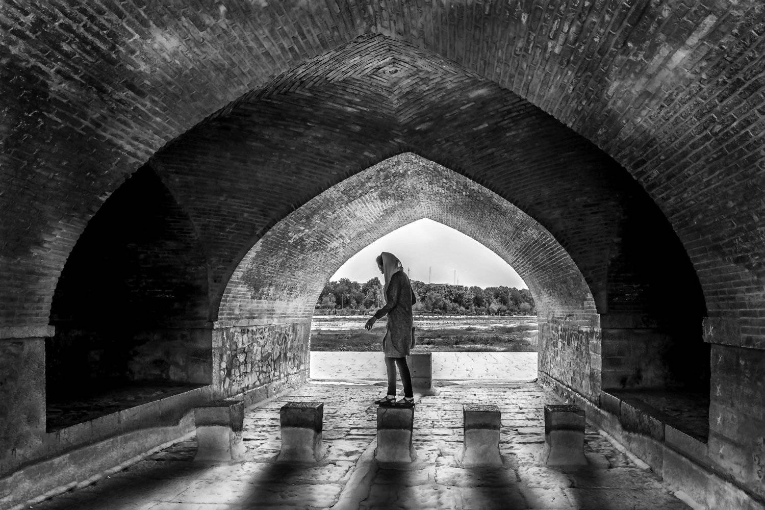 black and white,woman, hussein