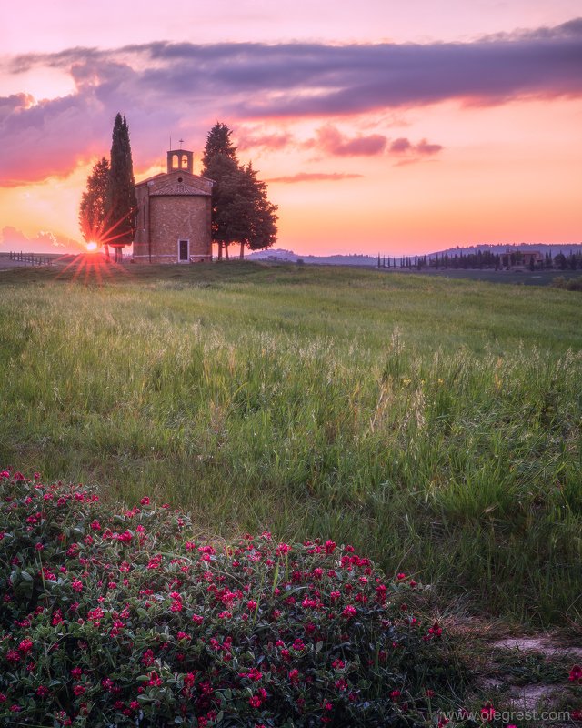 Закат в Тоскане фото превью