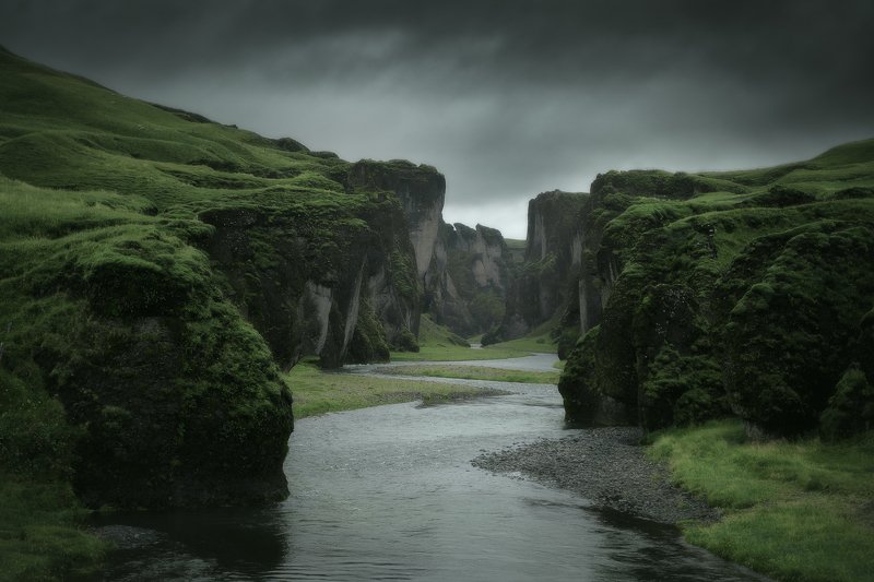 Исландия, Iceland, Landscape, Nature Fjaðrárgljúfur фото превью