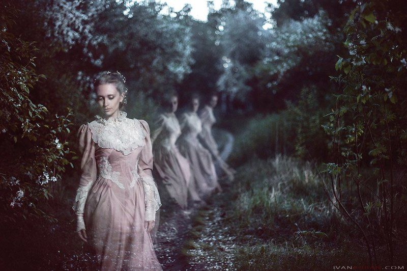 девушка, весна, цветение, яблони Remembering the spring фото превью