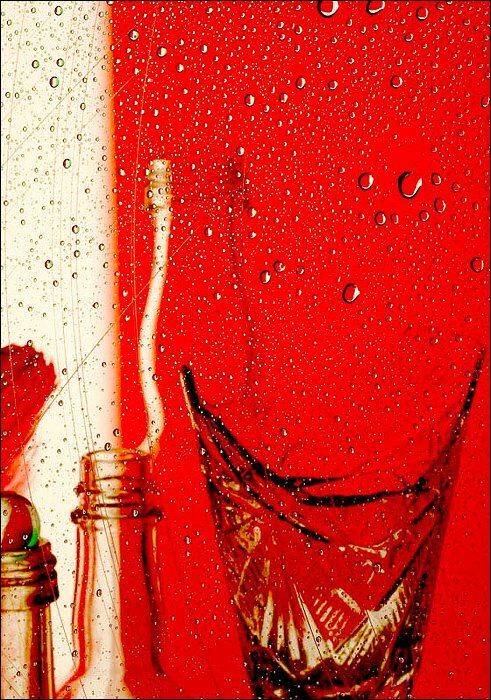 бокал, хрустальный бокал, капли, бутылки,, Victor Pechenev