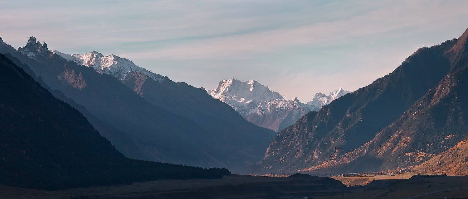 долина, теберда, дорога, домбай, Николай Мысливцев