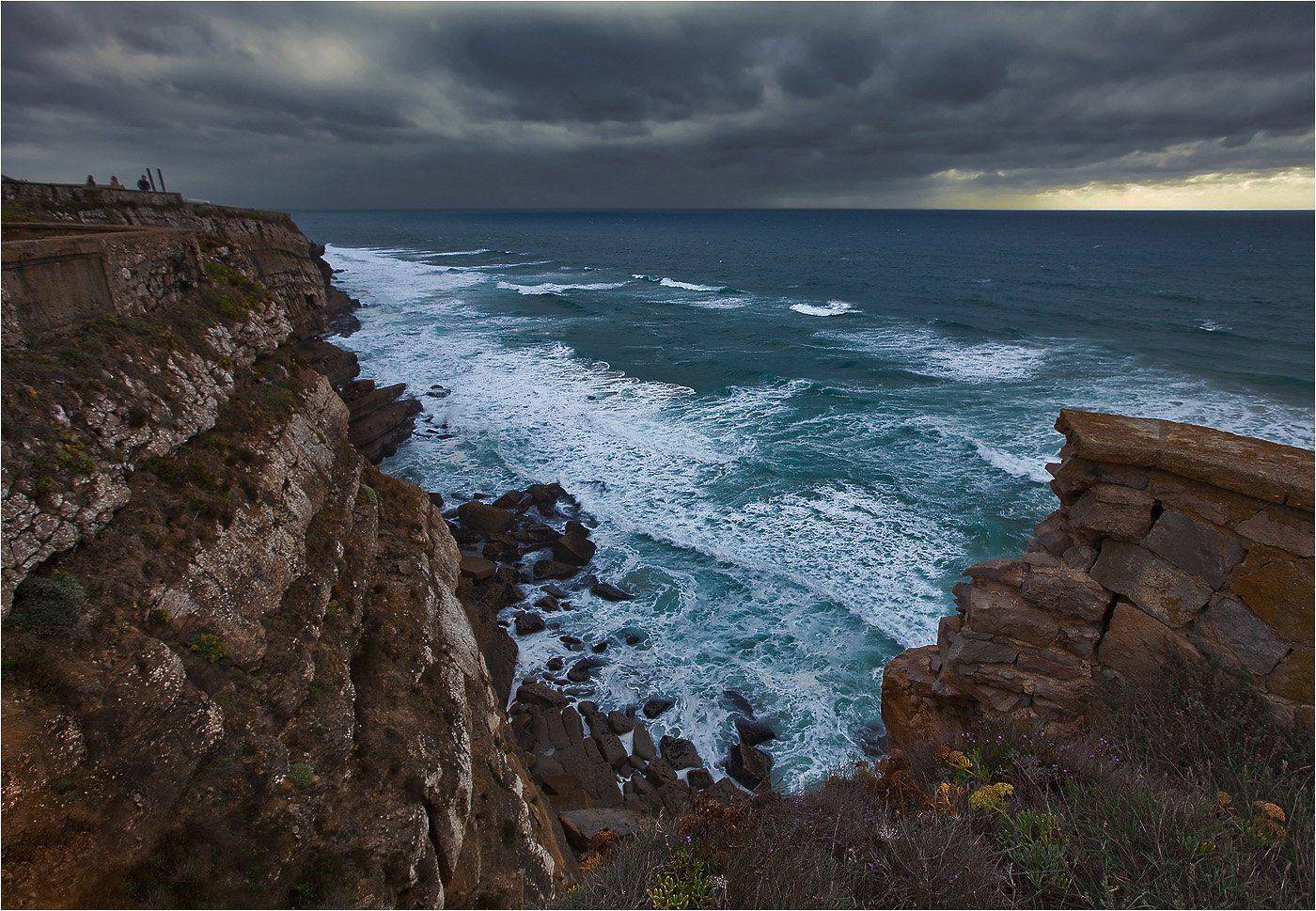 португалия, атлантика, гроза, скалы, Сергей Гаспарян