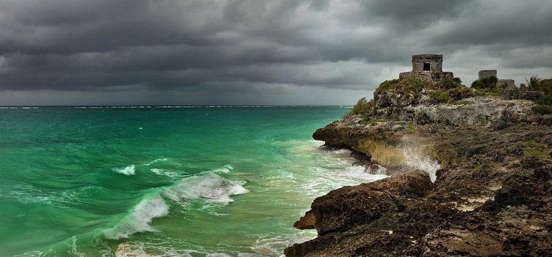 mexico, tulum И надвигался шторм на славный город Тулум. фото превью
