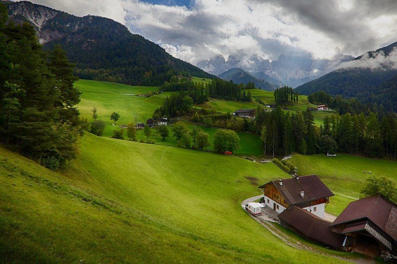 италия,санта мадалена,осень,горы.  фото превью