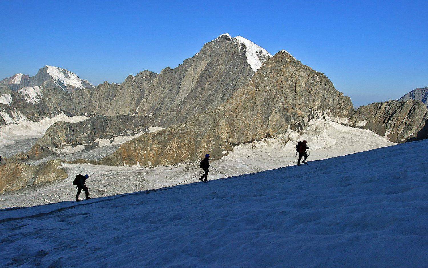 связка, ледник, алтай, Артем Головин