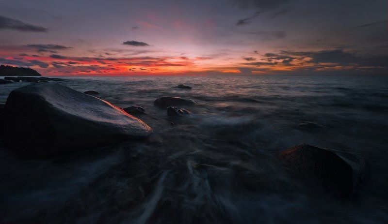 thailand, koh kood, island, sunset Багровый отблеск над сиамским заливом фото превью