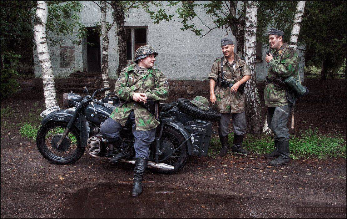 реконструкция, гарнизон-а, немцы, фашисты, форма, , мотоцикл, bmv, 1942 оккупанты, Виктор Перякин