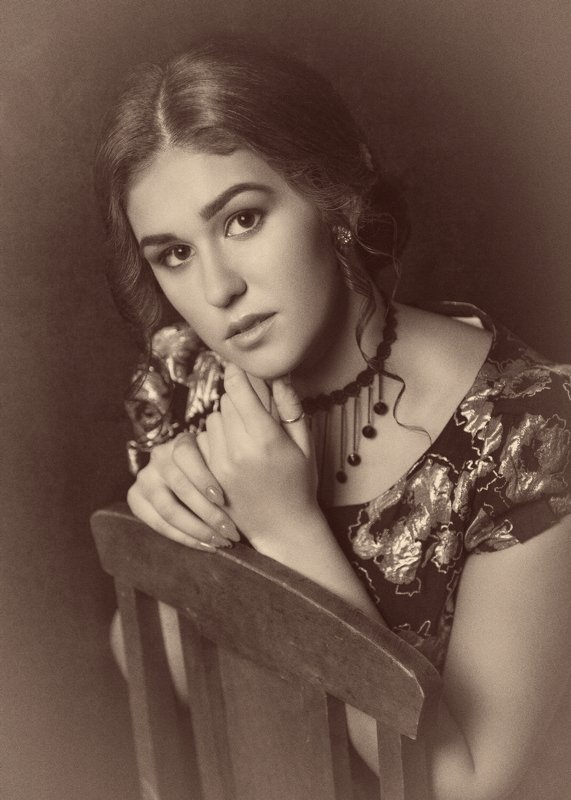 черное белое, чб, портрет, черно белый портрет, студийный портрет, студия, студийный портрет Катя фото превью