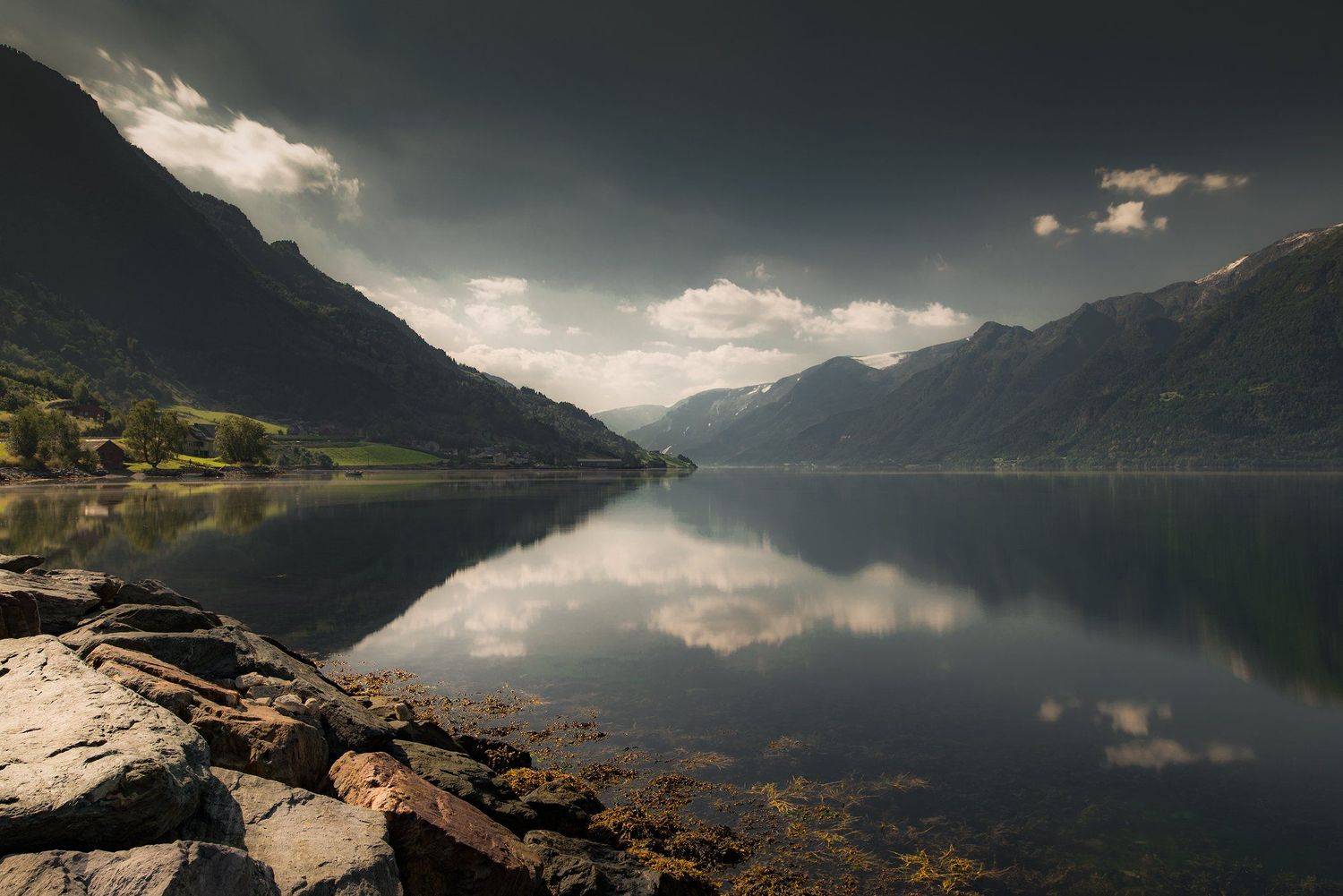 природа, пейзаж, норвегия, фьорды, озеро, отражение, Рустам Афлятунов