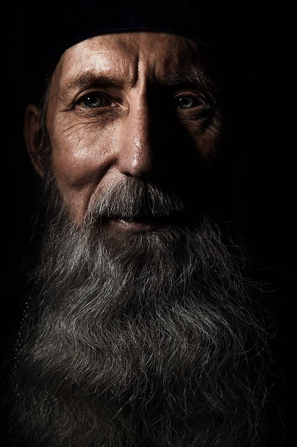 старец, крупный портрет, священник, мудрость, борода, седой, Дарья Комарова