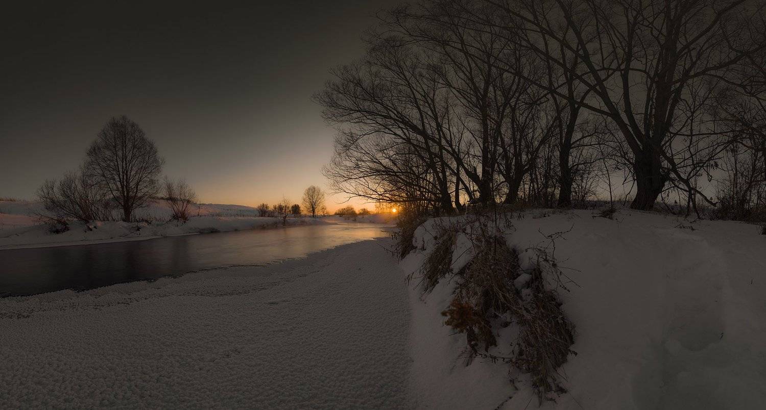 природа, пейзаж, река, вечер, Рустам Афлятунов