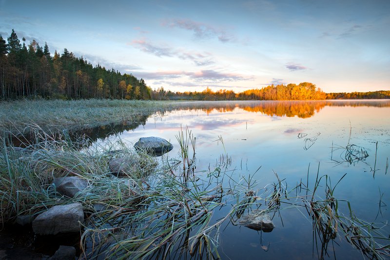 карелия, ладога, ладожские шхеры, утро, восход Карелия. Ладожское озеро. фото превью