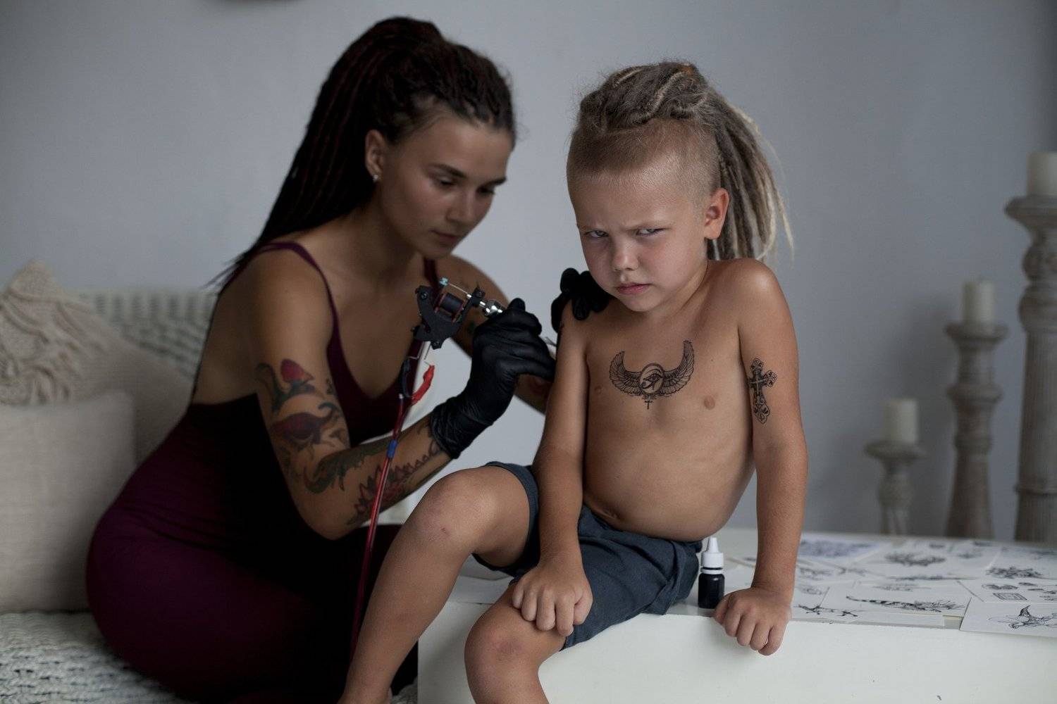 портрет,татуировка, детский портрет, игра, детские игры,не детские игры, , Виталий Гуляев