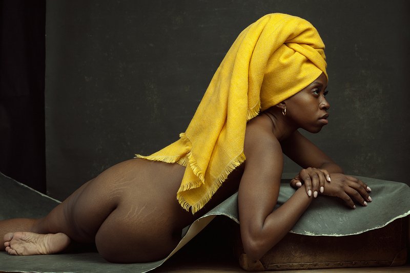 artnude, darkskin, artistic, painterly, beauty - фото превью