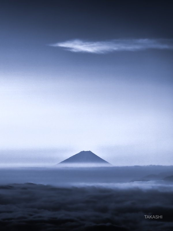 Fuji,mountain,cloud,sea of clouds,Japan,amazing, A cloud high in the sky. фото превью