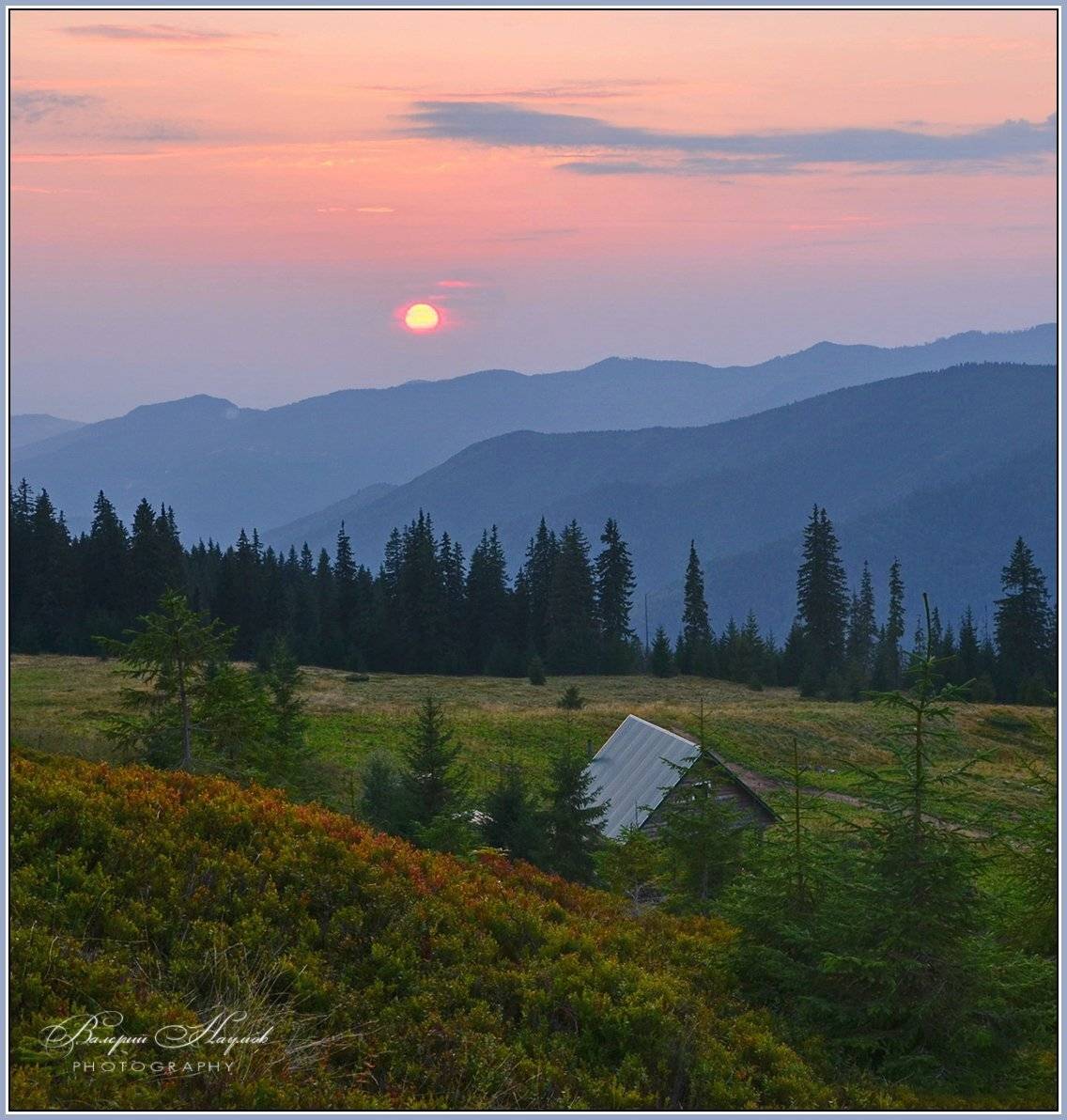 карпаты, гуцульские альпы, вечер, полонына, Валерий Наумов