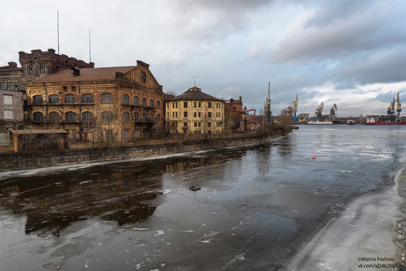 город, петербург, архитектура, городской пейзаж, непарадный петербург, гутуевский остров, река екатерингофка, питерская зима Непарадный Петербург фото превью